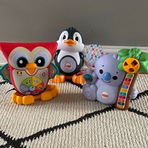 Fisher-Price Linkimals Owl, Koala, Penguin musical learning Animal Friends Set